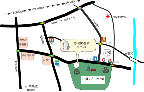 あいざわ歯科クリニック　2022年11月地図